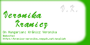 veronika kranicz business card
