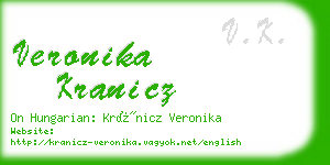 veronika kranicz business card